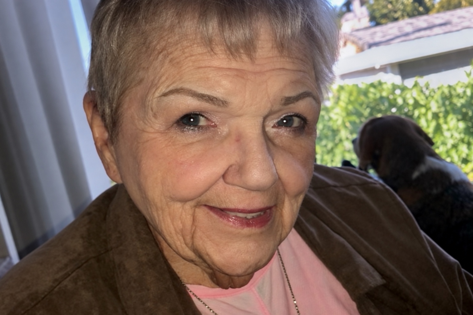 Gave Gram a little makeover while Roxy supervised from the background.